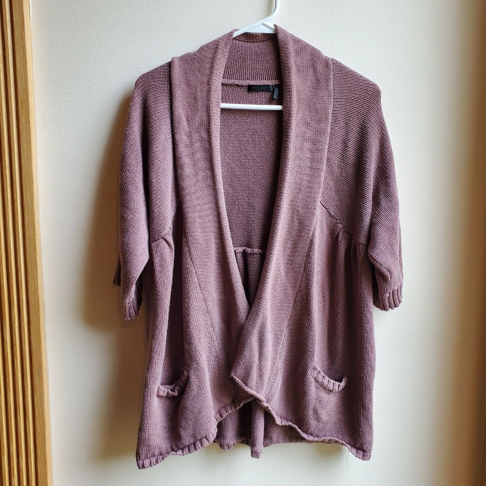 Daisy Fuentes Mauve Open Cardigan Size Medium - Picture 7 of 14